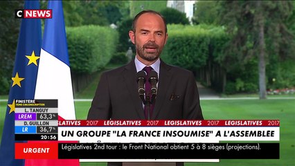 Discours du Premier Ministre Edouard Philippe "Les Français ont préféré l’espoir à la colère"