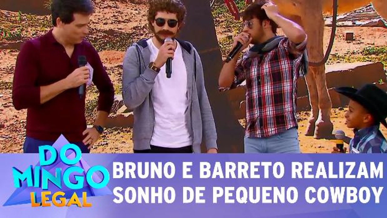 Bruno e Barreto realizam sonho de pequeno cowboy