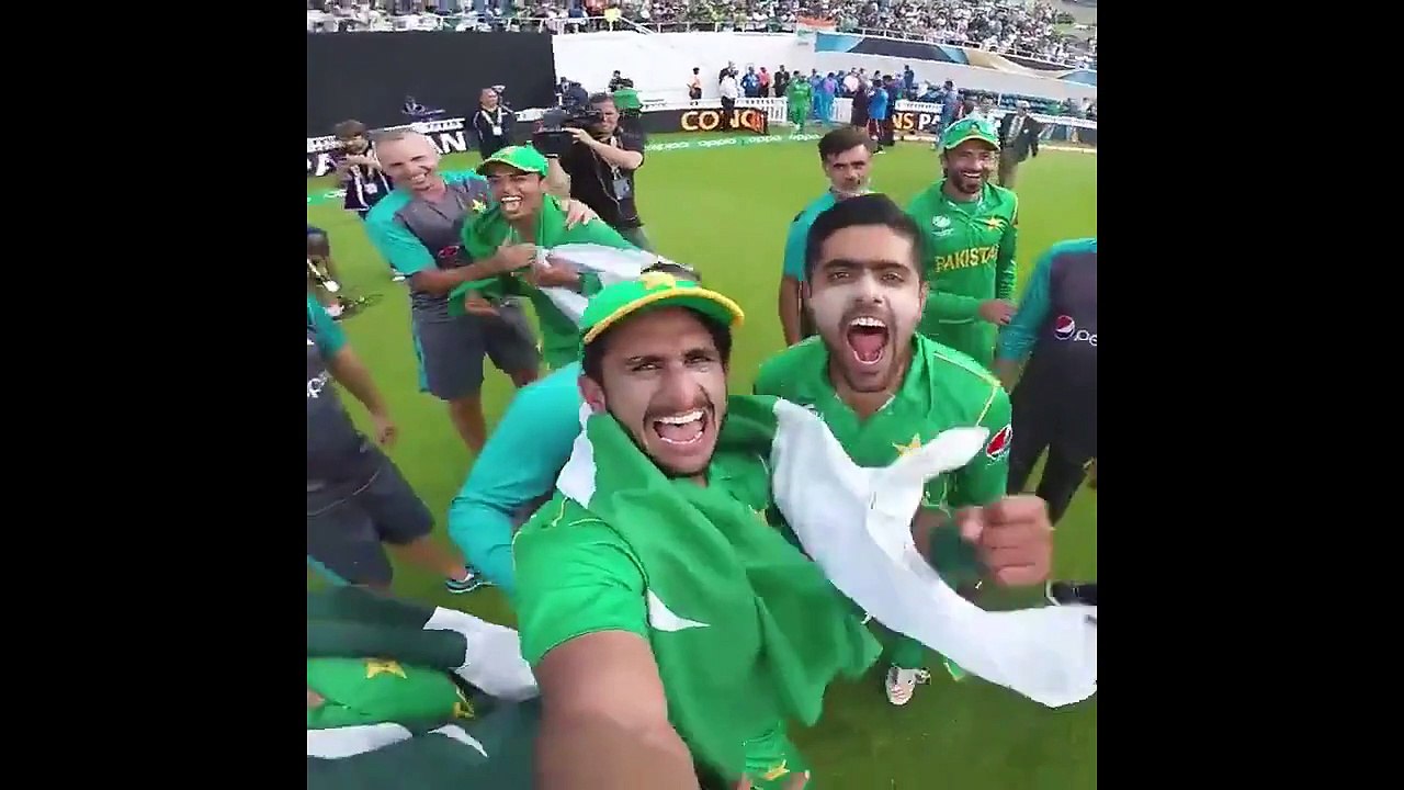 Pakistan Team Celebration & Lap after victory