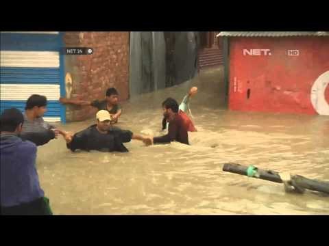 Banjir di Kashmir India Menelan Belasan Korban Jiwa -NET24