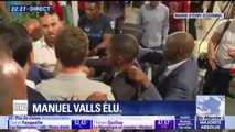 Législatives: les images de l’intervention de la police lorsque Valls annonce sa victoire