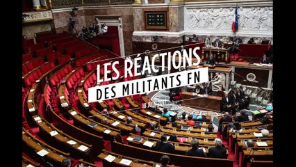 Les réactions des militants du Front national à Hénin-Beaumont à 21h