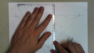 How to draw - school desk with chair - Two point perspective