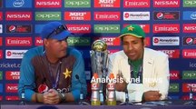 pakistan captain sarfaraz ahmed press confrence after beating india in icc champions trophy 2017 final