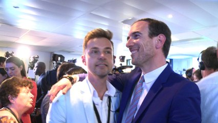 Législatives: la joie des militants au QG de REM à Paris