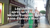 VIDEO. Châtellerault. Législatives : après sa victoire, Nicolas Turquois (LREM) salue Anne-Florence Bourat (LR-UDI)
