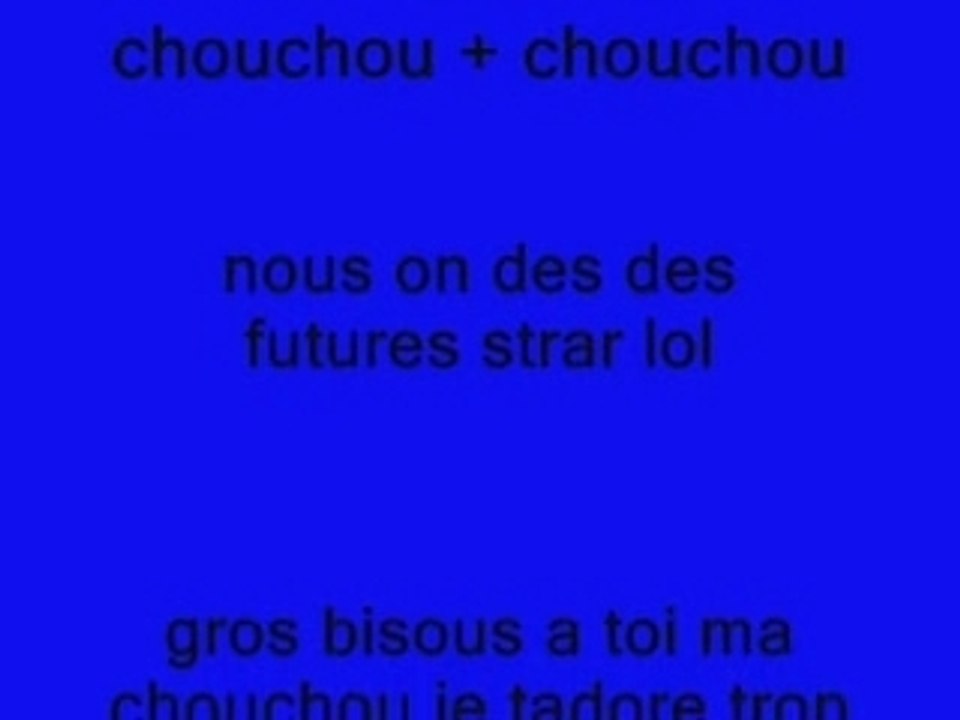 Chochou et chouchou