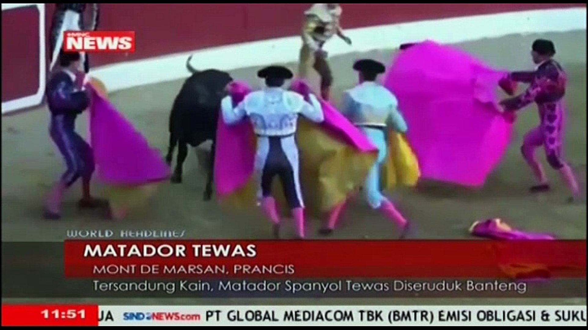 Matador Spanyol Tewas Diseruduk Banteng Video Dailymotion