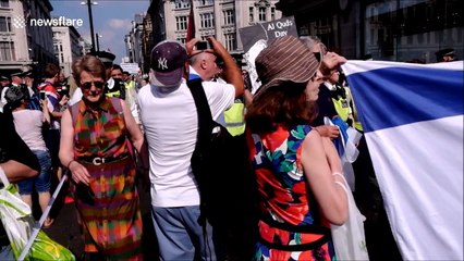 Israel supporters oppose Al Quds march in London