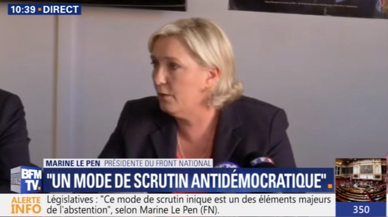 Marine Le Pen espère constituer un groupe à l'Assemblée dans les «prochains mois»