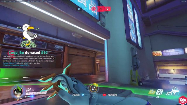 Overwatch: Seagull glitching through a wall while dashing as genji