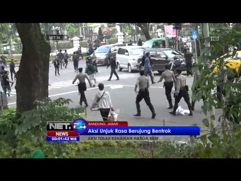 Aksi Unjuk Rasa Tolak BBM Naik Bentrok di Bandung - NET24