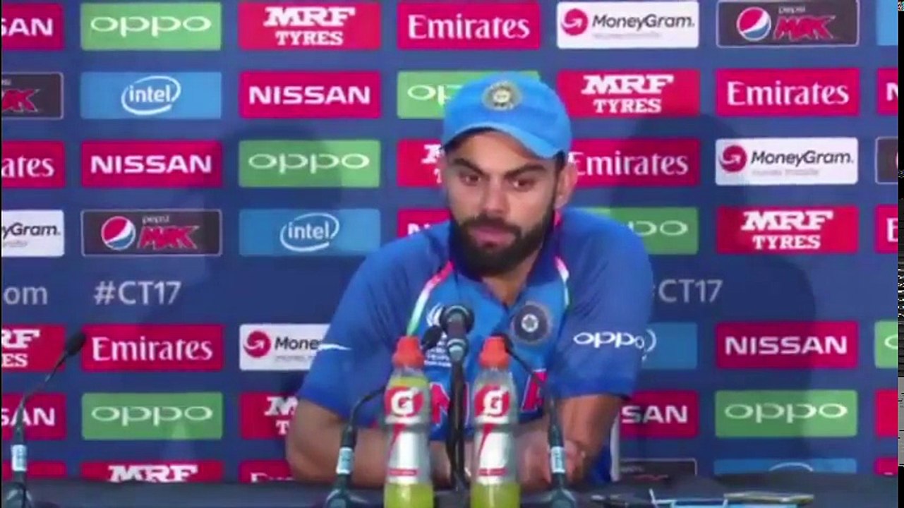 virat kohli is angry on pakistani reporter after india vs pakistan final ! champions trophy final