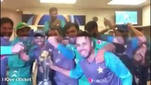 Pakistan dressing Room celebration after Winning Championstrophy