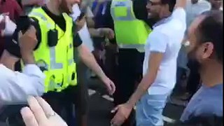 UK Police Man Also Celebrating Pakistan Victory Against in ICC CHAMPIONS Trophy 2017