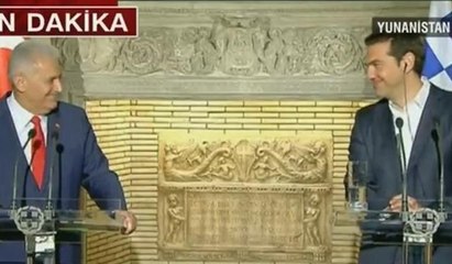 Binali Yıldırım'ın darbeci askerler açıklaması Çipras'ı güldürdü
