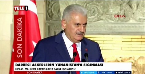 Binali Yıldırım ve Çipras'tan sığınmacı darbeciler görüşmesi
