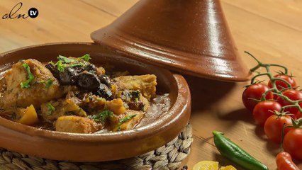 طاجن السمك والزيتون