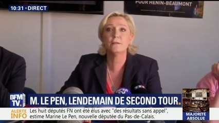 "Nous sommes 8 députés, mais nous en valons 80", estime Marine Le Pen