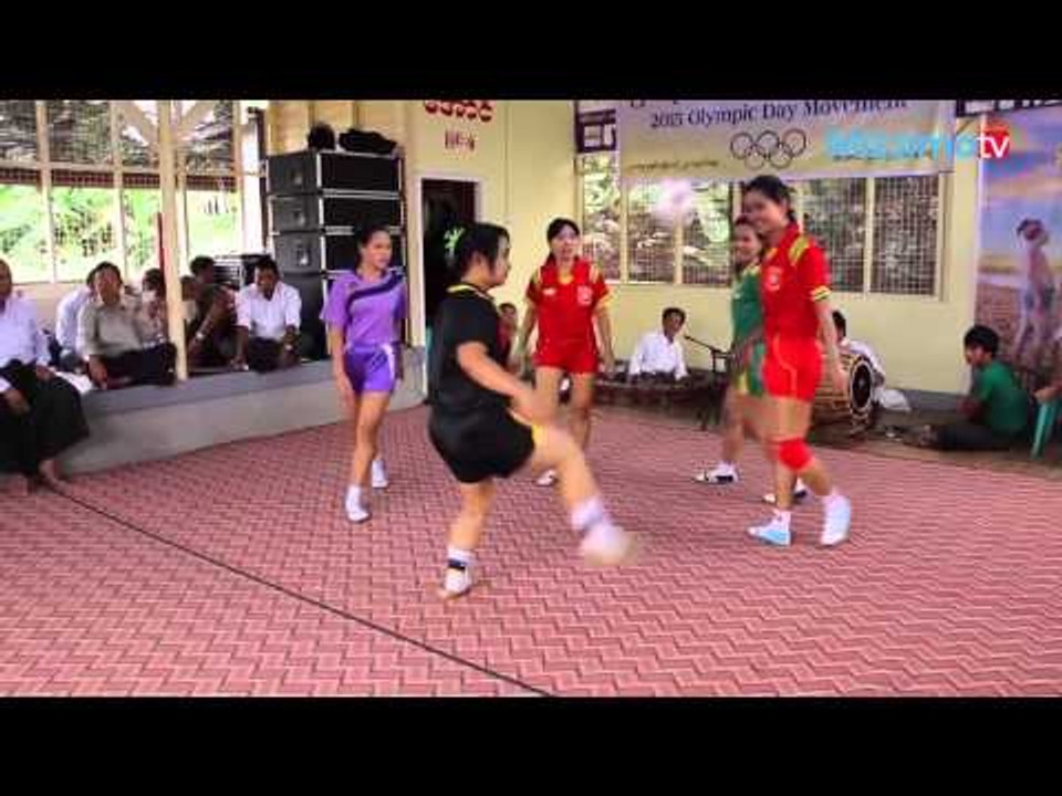 အိုလံပစ္ေန႔အထိမ္းအမွတ္ ျမန္မာ့ရိုးရာျခင္းလံုးအလွခတ္ သရုပ္ျပပြဲ