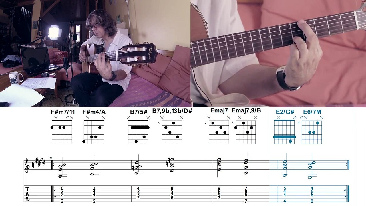 JAZZ / BOSSA CHORDS 2-5-1 IN E MAJOR (9/24)
