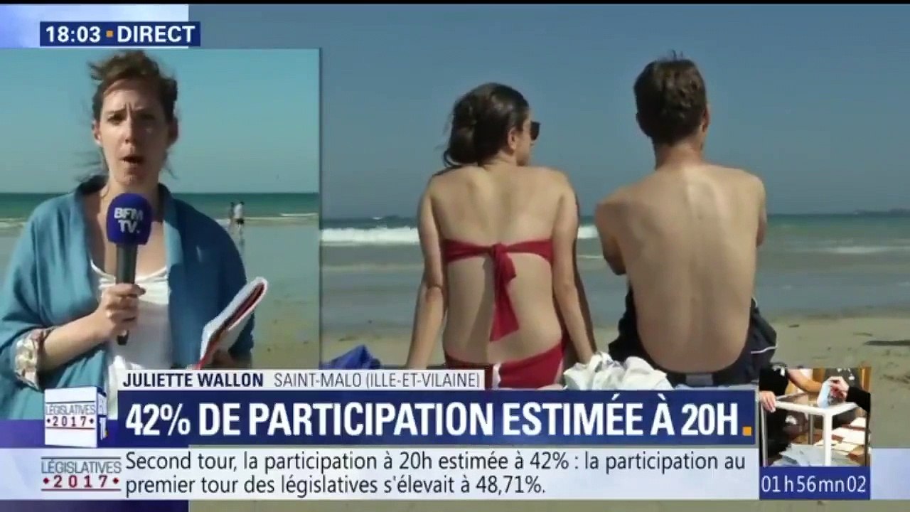 En directe sur BFMTV : Des baigneurs font des roulades à Saint-Malo !!