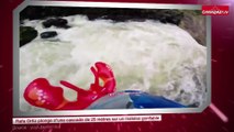 Rafa Ortiz plonge d’une cascade de 25 mètres sur un matelas gonflable