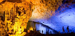 Visiting amazing cave in Halong Bay - Vietnam