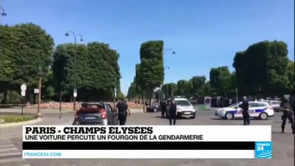 Champs-Elysées :le conducteur "grièvement blessé", une arme découverte sur lui
