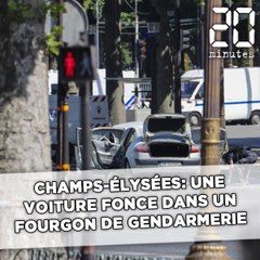 Champs-Élysées: Une voiture fonce sur un fourgon de gendarmerie