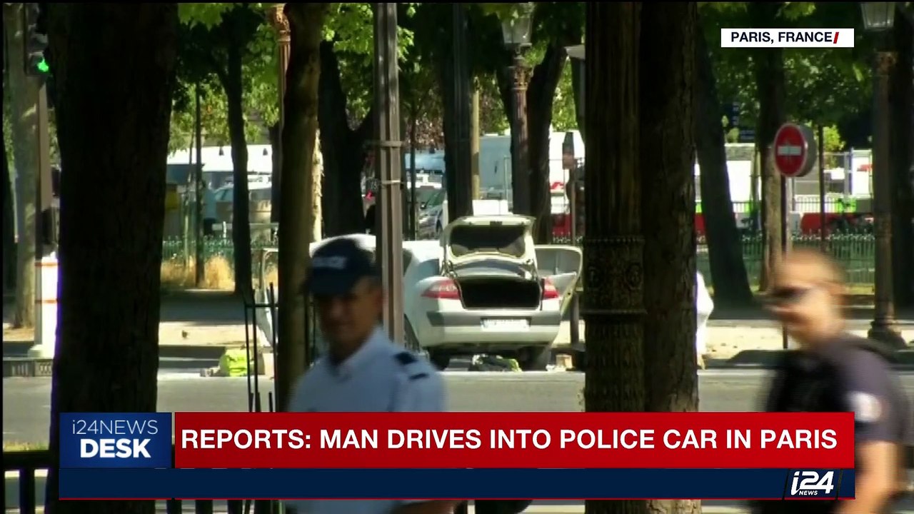 i24NEWS DESK | Paris: man rams into police car,...