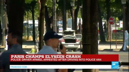 Paris Champs-Élysées crash: Kalashnikov, handguns, gas bottle found in car