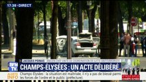 Champs-Élysées: à quoi correspond l'épaisse fumée orange qui s'échappe de la voiture ?