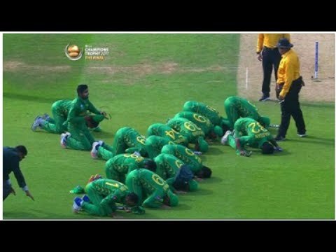 Pakistan Team Winning Moments - Pakistan Vs India Champions trophy 2017