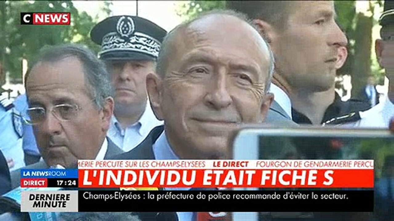 Champs Elysées: Le Ministre de l'Intérieur Gérard Collomb évoque une "tentative d'attentat"