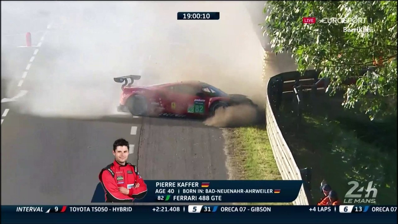 24H of le Mans 2017 Pierre Kaffer Big Crash