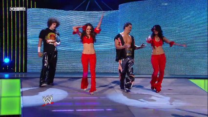 The Brian Kendrick (w/ Ezekiel Jackson) vs. Carlito (w/ Primo and The Bella Twins)