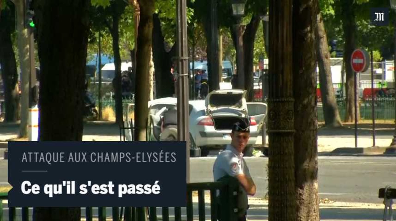 Attaque aux Champs-Elysées : une voiture percute un fourgon de la gendarmerie