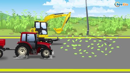 Bulldozer | Truck and Crane | Car Cartoon for Kids | Construction Vehicles