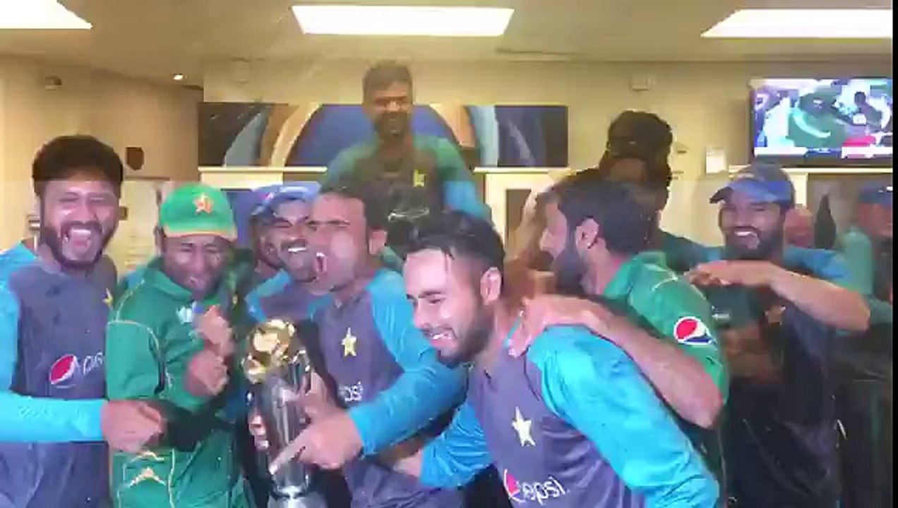 Pakistan Celebration Continues Dressing Room