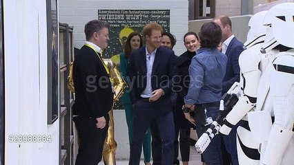 Prince William and Prince Harry at Star Wars Behind The Scenes