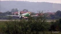 Zonguldak Çaycuma Havalimanı'na zorlu havada iniş
