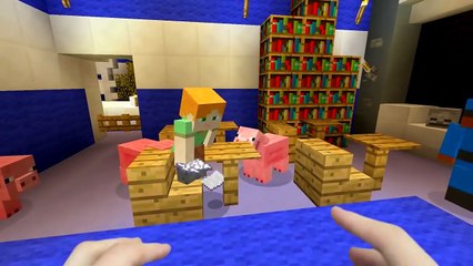 АЛЕКС ХОЧЕТ УБИТЬ СТИВА СТАВ ЖЕНЩИНОЙ ПОЛИЦЕЙСКИМ !? ЛЮБОВЬ В МАЙНКРАФТ !? ПЕРЕВОД мультик