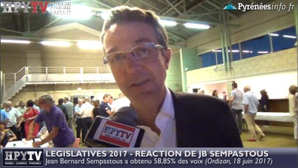 HPyTv Législatives | Réaction de Jean-Bernard Sempastous (18 juin 2017)