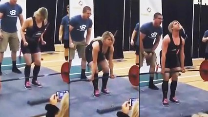 Elle vomit pendant un soulevé d'haltères