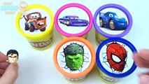 Learn Colors Play Doh Coca Cola Bottles Superhero Spiderman Finger Family Nursey Rhymes Sl