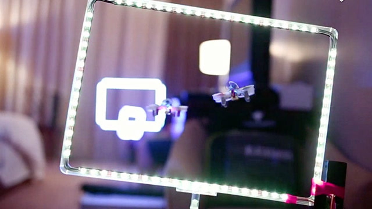 Tiny Drones Race Through Hotel Room