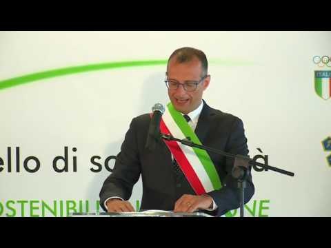 Pesaro - Gentiloni inaugura la nuova piscina del centro sportivo del Pentathlon (19.06.17)