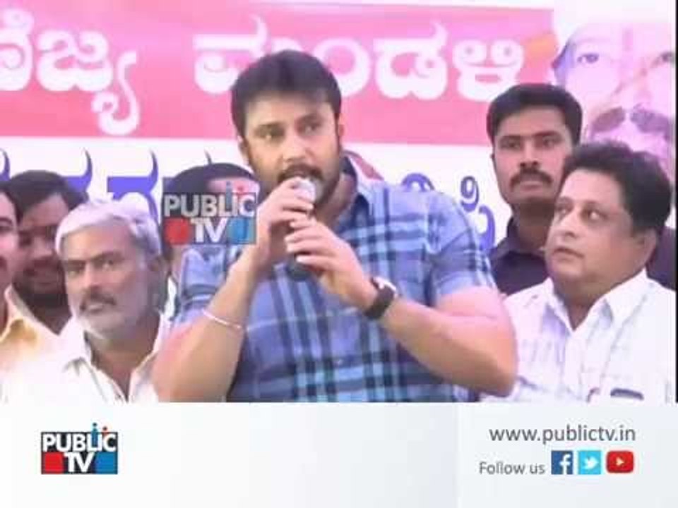 Power star Puneeth Rajkumar Challenging star Darshan supports Cauvery