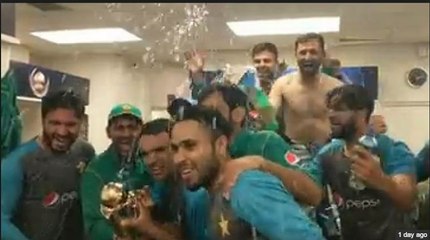 Pakistan team celebration in dressing room